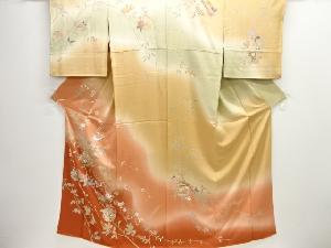 金彩雪輪に花鳥模様刺繍訪問着